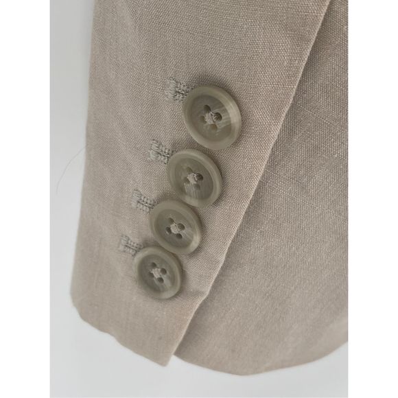 Calvin Klein Blazer Men Large 44R Beige Tan Linen Blend 2 Button Sport Coat - Picture 8 of 11